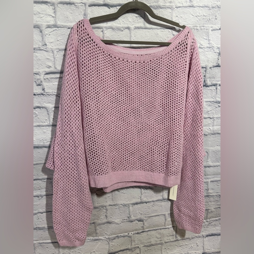 Pilcro by Anthropologie Open Knit Cropped Sweater – NWT, Size XL - Picture 2 of 10